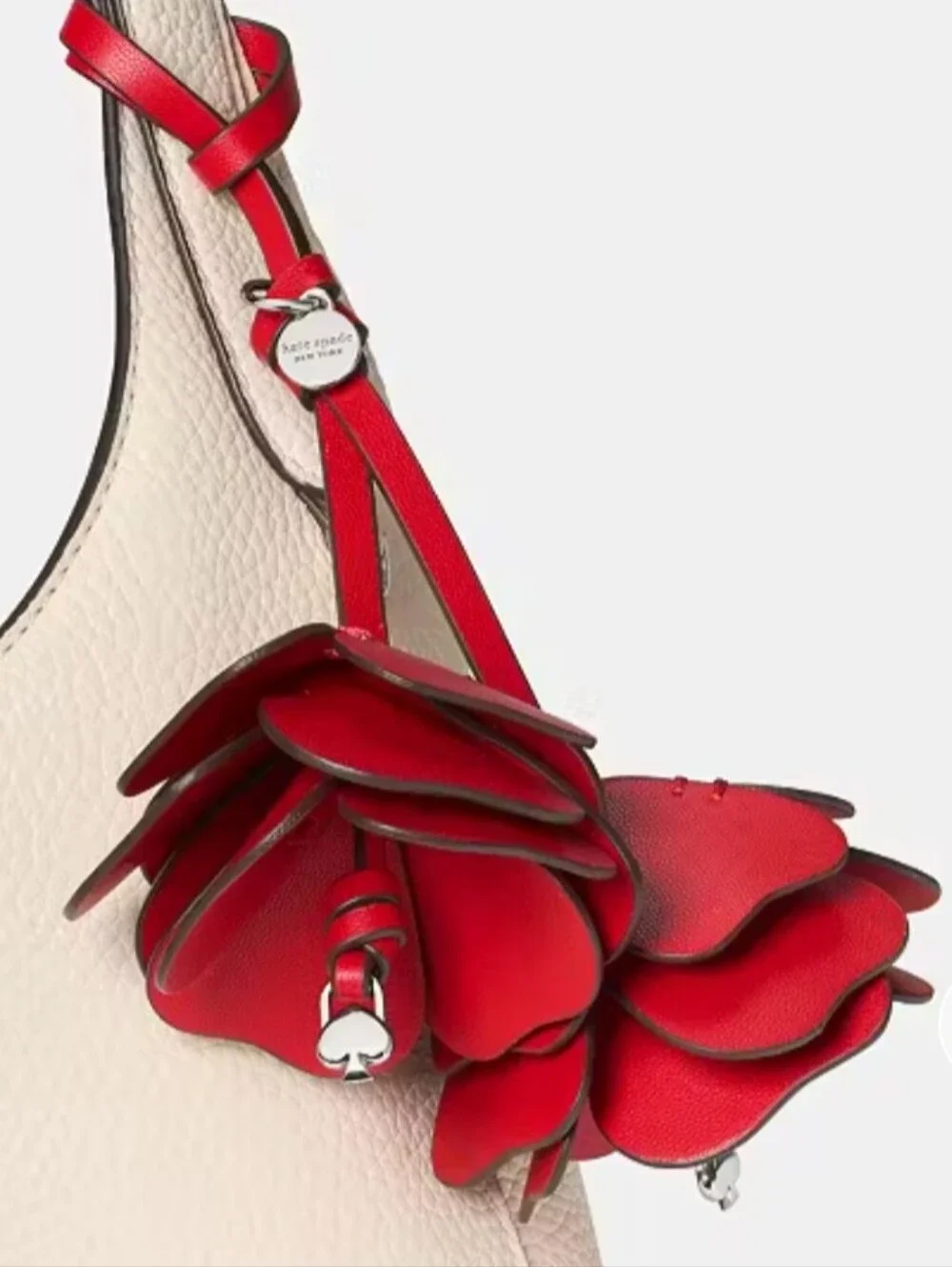 Kate Spade 3D Flowers Bag Charm – Cherry Rouge